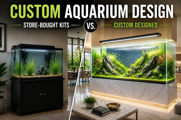 Custom ADA rimless aquarium vs store-bought kit comparison