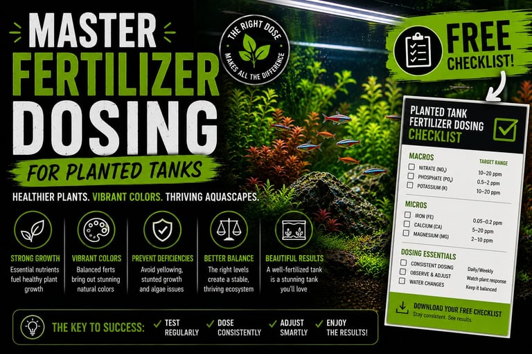 Master Fertilizer Dosing guide for planted tanks