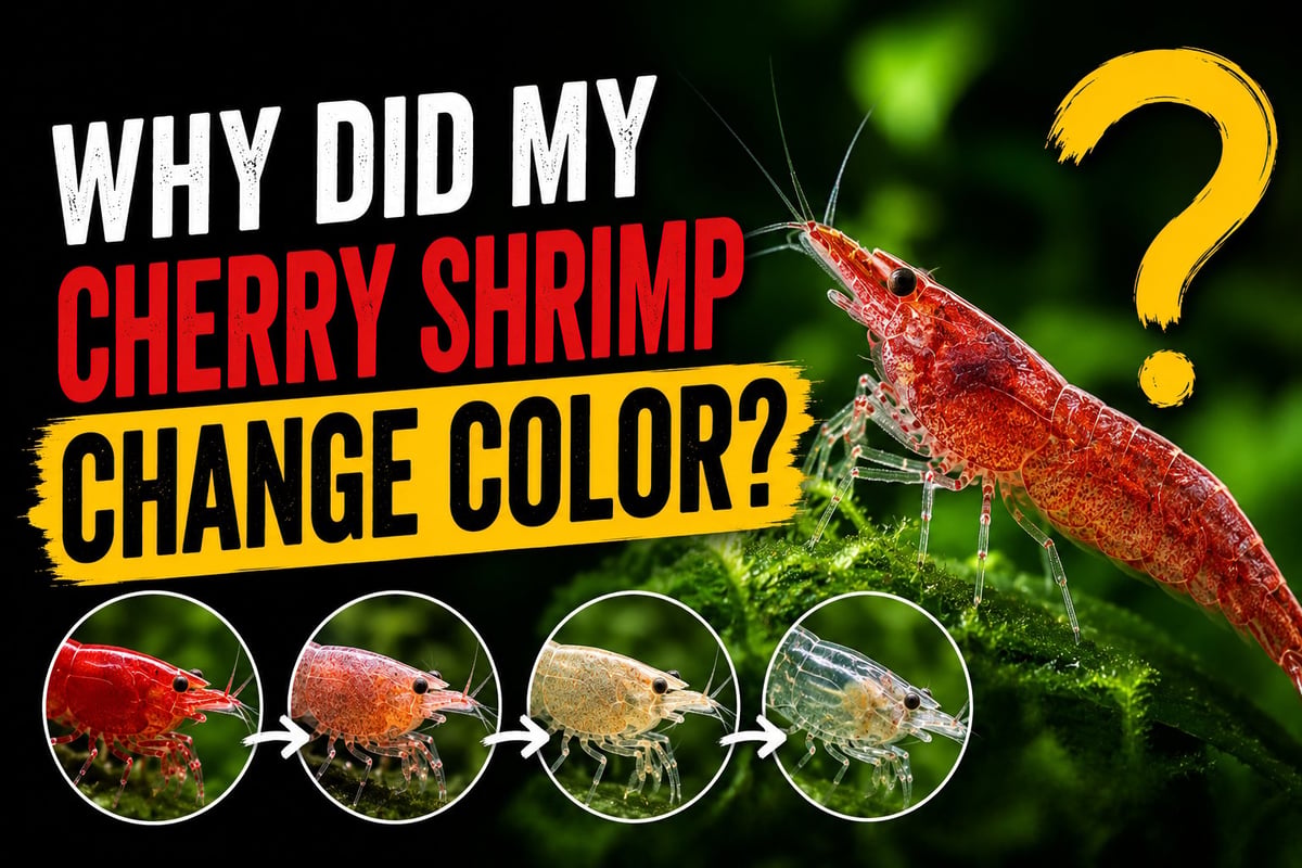 Red cherry shrimp displaying different shades of coloration from deep red to pale and transparent in a planted aquarium